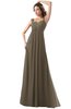 ColsBM Diana Carafe Brown Modest Empire Thick Straps Zipper Floor Length Ruching Prom Dresses