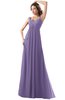ColsBM Diana Chalk Violet Modest Empire Thick Straps Zipper Floor Length Ruching Prom Dresses