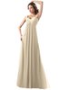 ColsBM Diana Champagne Modest Empire Thick Straps Zipper Floor Length Ruching Prom Dresses