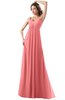 ColsBM Diana Coral Modest Empire Thick Straps Zipper Floor Length Ruching Prom Dresses