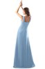 ColsBM Diana Dusty Blue Modest Empire Thick Straps Zipper Floor Length Ruching Prom Dresses