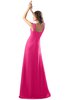 ColsBM Diana Fandango Pink Modest Empire Thick Straps Zipper Floor Length Ruching Prom Dresses