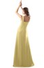 ColsBM Diana Gold Modest Empire Thick Straps Zipper Floor Length Ruching Prom Dresses