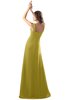 ColsBM Diana Golden Olive Modest Empire Thick Straps Zipper Floor Length Ruching Prom Dresses