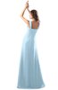ColsBM Diana Ice Blue Modest Empire Thick Straps Zipper Floor Length Ruching Prom Dresses