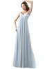 ColsBM Diana Illusion Blue Modest Empire Thick Straps Zipper Floor Length Ruching Prom Dresses