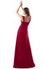 ColsBM Diana Maroon Modest Empire Thick Straps Zipper Floor Length Ruching Prom Dresses