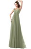 ColsBM Diana Moss Green Modest Empire Thick Straps Zipper Floor Length Ruching Prom Dresses