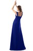 ColsBM Diana Nautical Blue Modest Empire Thick Straps Zipper Floor Length Ruching Prom Dresses