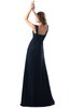 ColsBM Diana Navy Blue Modest Empire Thick Straps Zipper Floor Length Ruching Prom Dresses