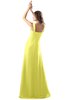ColsBM Diana Pale Yellow Modest Empire Thick Straps Zipper Floor Length Ruching Prom Dresses
