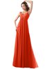 ColsBM Diana Persimmon Modest Empire Thick Straps Zipper Floor Length Ruching Prom Dresses