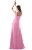 ColsBM Diana Pink Modest Empire Thick Straps Zipper Floor Length Ruching Prom Dresses