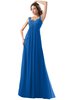 ColsBM Diana Royal Blue Modest Empire Thick Straps Zipper Floor Length Ruching Prom Dresses