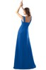 ColsBM Diana Royal Blue Modest Empire Thick Straps Zipper Floor Length Ruching Prom Dresses