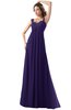 ColsBM Diana Royal Purple Modest Empire Thick Straps Zipper Floor Length Ruching Prom Dresses