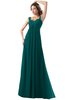 ColsBM Diana Shaded Spruce Modest Empire Thick Straps Zipper Floor Length Ruching Prom Dresses
