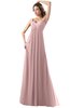 ColsBM Diana Silver Pink Modest Empire Thick Straps Zipper Floor Length Ruching Prom Dresses