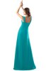 ColsBM Diana Teal Modest Empire Thick Straps Zipper Floor Length Ruching Prom Dresses