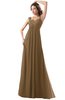 ColsBM Diana Truffle Modest Empire Thick Straps Zipper Floor Length Ruching Prom Dresses