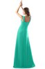 ColsBM Diana Viridian Green Modest Empire Thick Straps Zipper Floor Length Ruching Prom Dresses