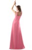 ColsBM Diana Watermelon Modest Empire Thick Straps Zipper Floor Length Ruching Prom Dresses
