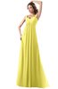 ColsBM Diana Yellow Iris Modest Empire Thick Straps Zipper Floor Length Ruching Prom Dresses