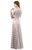 ColsBM Megan Blush Gorgeous Column Scalloped Edge Short Sleeve Floor Length Lace Bridesmaid Dresses