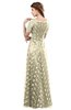 ColsBM Megan Egret Gorgeous Column Scalloped Edge Short Sleeve Floor Length Lace Bridesmaid Dresses