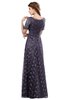 ColsBM Megan Mulled Grape Gorgeous Column Scalloped Edge Short Sleeve Floor Length Lace Bridesmaid Dresses