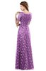 ColsBM Megan Orchid Gorgeous Column Scalloped Edge Short Sleeve Floor Length Lace Bridesmaid Dresses