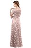 ColsBM Megan Pastel Pink Gorgeous Column Scalloped Edge Short Sleeve Floor Length Lace Bridesmaid Dresses