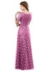 ColsBM Megan Rosebloom Gorgeous Column Scalloped Edge Short Sleeve Floor Length Lace Bridesmaid Dresses