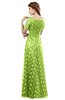 ColsBM Megan Sharp Green Gorgeous Column Scalloped Edge Short Sleeve Floor Length Lace Bridesmaid Dresses