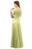 ColsBM Megan Wax Yellow Gorgeous Column Scalloped Edge Short Sleeve Floor Length Lace Bridesmaid Dresses
