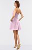 ColsBM Amani Baby Pink Simple Sleeveless Zip up Short Ruching Party Dresses