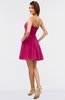 ColsBM Amani Beetroot Purple Simple Sleeveless Zip up Short Ruching Party Dresses
