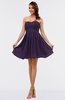 ColsBM Amani Blackberry Cordial Simple Sleeveless Zip up Short Ruching Party Dresses