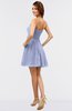 ColsBM Amani Blue Heron Simple Sleeveless Zip up Short Ruching Party Dresses