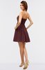 ColsBM Amani Burgundy Simple Sleeveless Zip up Short Ruching Party Dresses