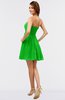 ColsBM Amani Classic Green Simple Sleeveless Zip up Short Ruching Party Dresses