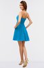 ColsBM Amani Cornflower Blue Simple Sleeveless Zip up Short Ruching Party Dresses