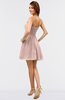 ColsBM Amani Dusty Rose Simple Sleeveless Zip up Short Ruching Party Dresses
