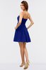 ColsBM Amani Electric Blue Simple Sleeveless Zip up Short Ruching Party Dresses