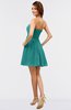 ColsBM Amani Emerald Green Simple Sleeveless Zip up Short Ruching Party Dresses