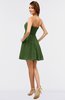 ColsBM Amani Garden Green Simple Sleeveless Zip up Short Ruching Party Dresses