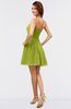 ColsBM Amani Green Oasis Simple Sleeveless Zip up Short Ruching Party Dresses