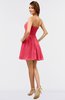 ColsBM Amani Guava Simple Sleeveless Zip up Short Ruching Party Dresses