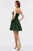 ColsBM Amani Hunter Green Simple Sleeveless Zip up Short Ruching Party Dresses
