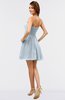 ColsBM Amani Illusion Blue Simple Sleeveless Zip up Short Ruching Party Dresses